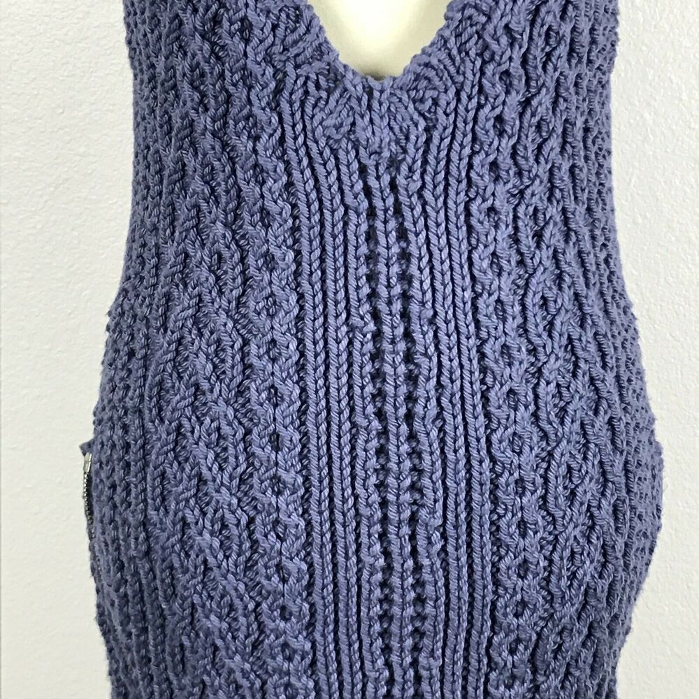 Band of Outsiders Pullover Cable Knit Bodycon Sweater Zipper Dress - Picture 4 of 12